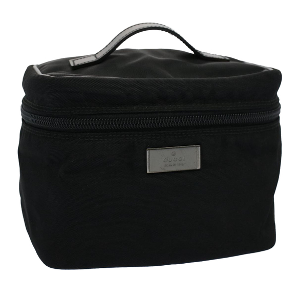 GUCCI Vanity Cosmetic Pouch Nylon Canvas Black 039 0951 Auth ep2207 - Picture 1 of 16